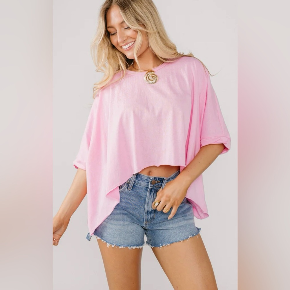 Brand New Womens Oversized Pink Tshirt